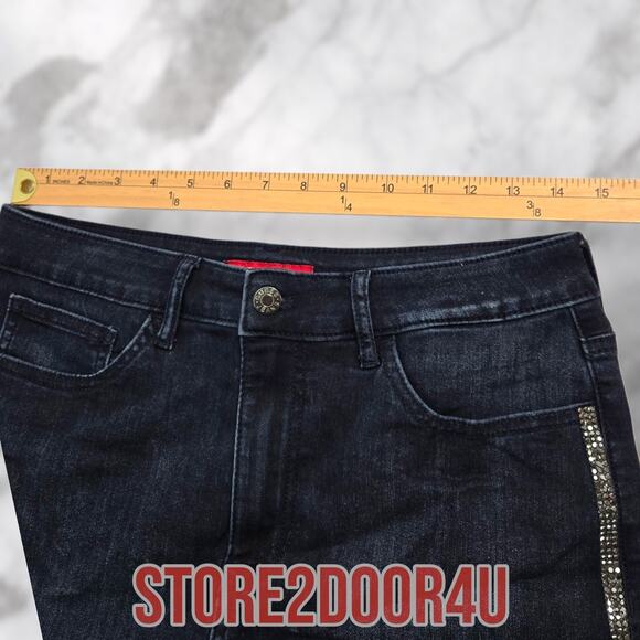 GUESS Factory Eco Piatta Rise Denim Shorts. Black Wash. Women’s Size 31 - Picture 5 of 12